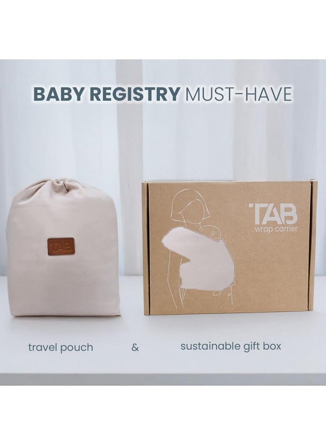 TAB Stylish Beige & Gold Baby Carrier Wrap: Comfortable, Soft & Supportive, Adjustable Ring Sling for Mom & Dad, Ideal for Baby Registry, Newborn to Toddler, Baby Shower - Image 4