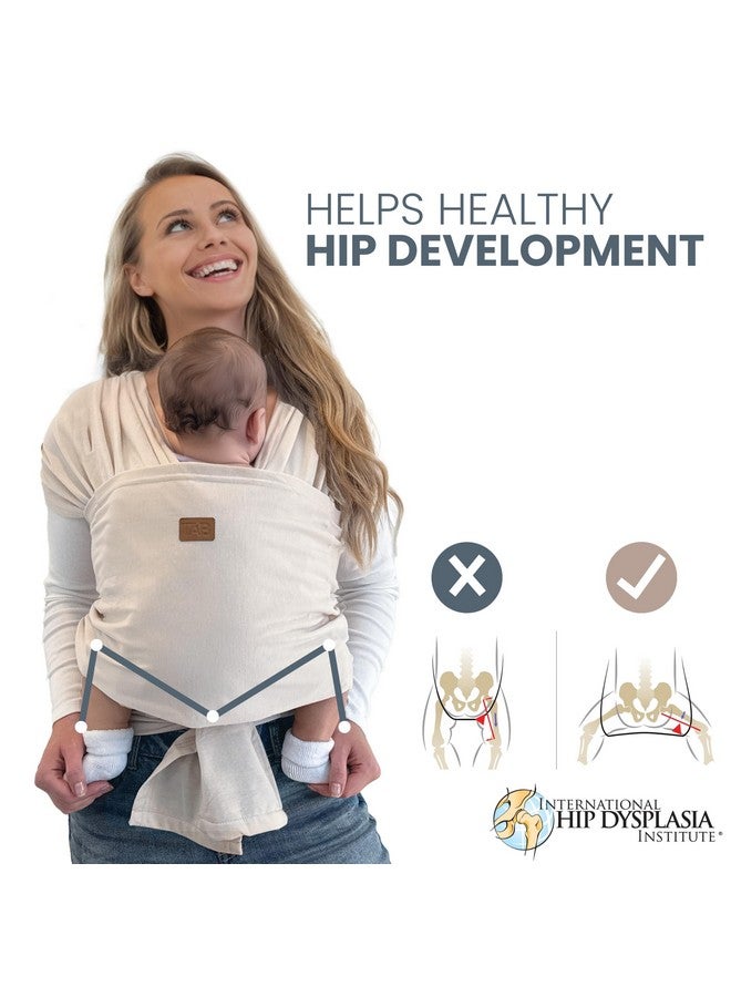 TAB Stylish Beige & Gold Baby Carrier Wrap: Comfortable, Soft & Supportive, Adjustable Ring Sling for Mom & Dad, Ideal for Baby Registry, Newborn to Toddler, Baby Shower - Image 3