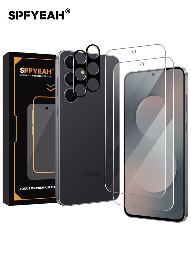 اس بي اف يا. [2 + 2 عبوة] واقي شاشة Samsung Galaxy S25 FE مع واقي عدسة الكاميرا، [صلابة 9H] [حساس للمس] [مضاد للخدش] [خالي من الفقاعات] [مناسب للجراب] مجموعة واقي لهاتف Samsung Galaxy S25 FE مقاس 6.7 بوصة (معلب، 2 + 2 قطعة) - Image 1