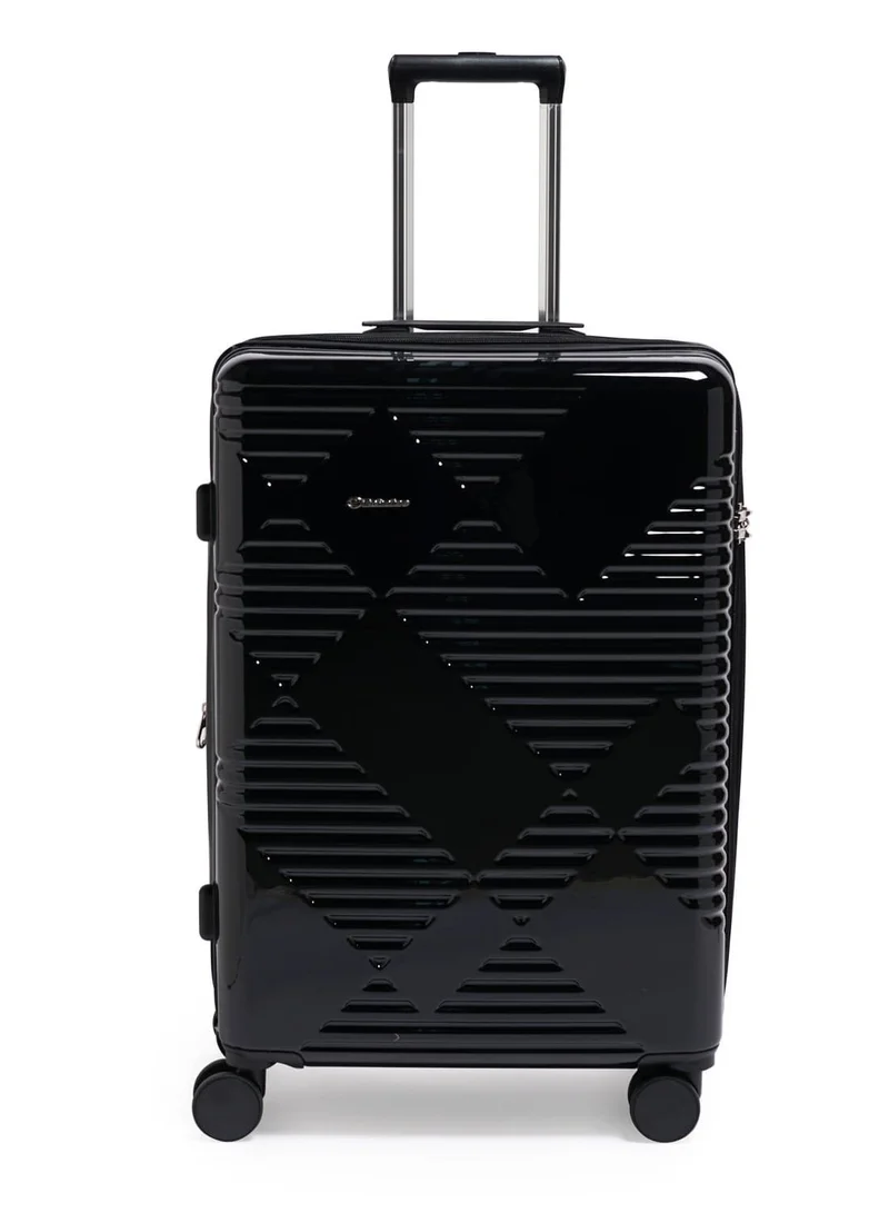 Echolac Extravagant 71cm Hardcase Expandable 4 Double Wheel Check-In Luggage Trolley - Black