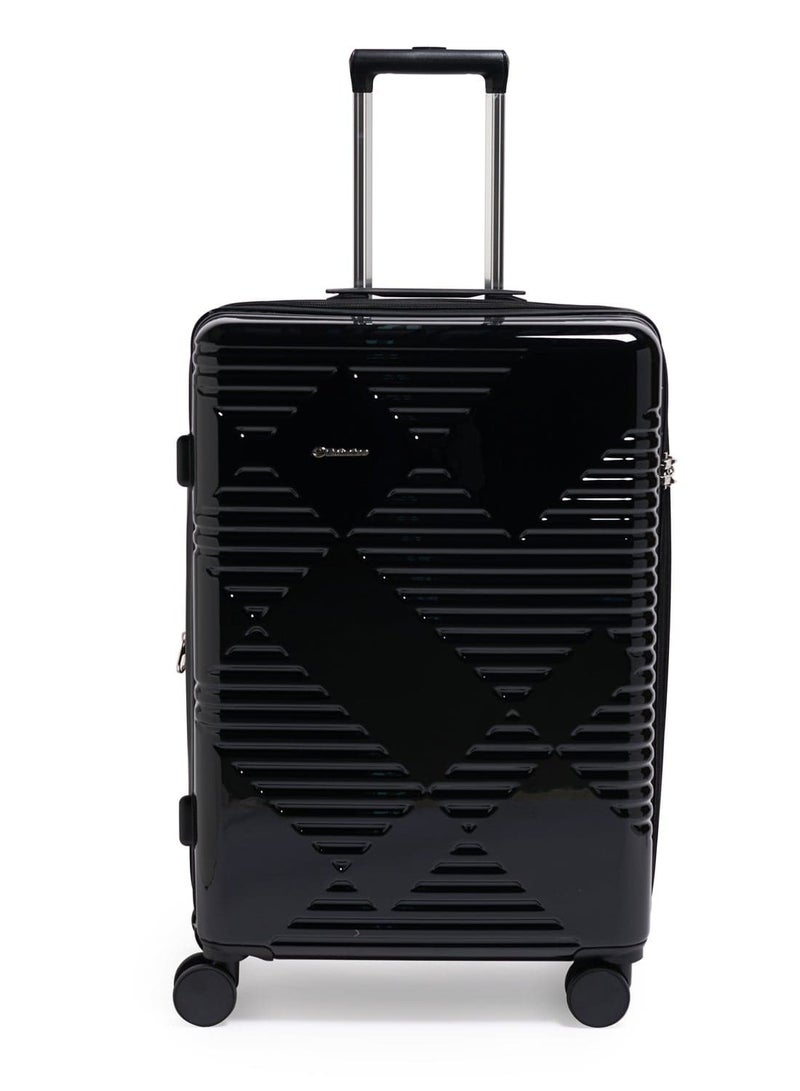 Echolac Extravagant 71cm Hardcase Expandable 4 Double Wheel Check-In Luggage Trolley - Black - Image 1