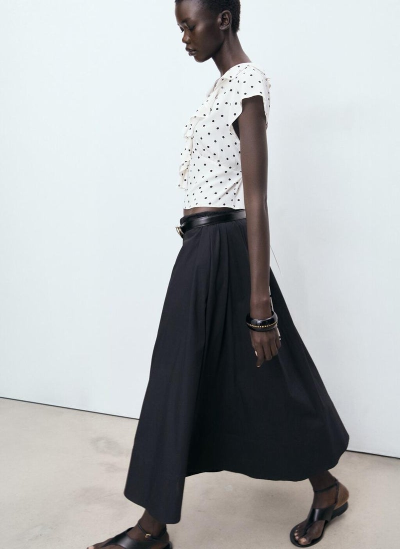 MANGO Polka-Dot Blouse With Ruffles  - Image 3