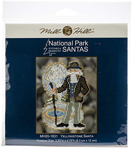 Mill Hill Yellowstone Santa Beaded Counted Cross Stitch Ornament Kit Mill Hill 2018 National Park Santas MH201831 - Image 5