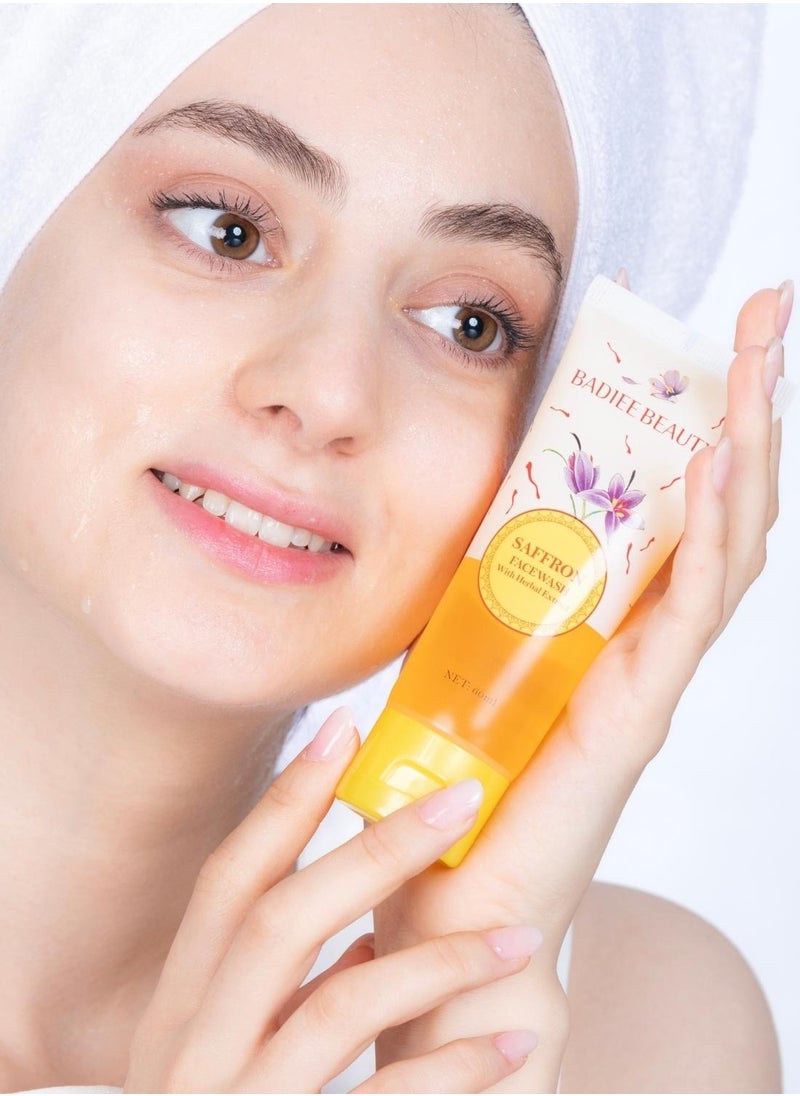 BADIEE BEAUTY - Badiee Beauty Saffron Face Wash, Herbal Extract Face Cleanser for Men and Women, Clean Dirt in Pores and Let Skin Breath Smooth 60 ml - Image 1