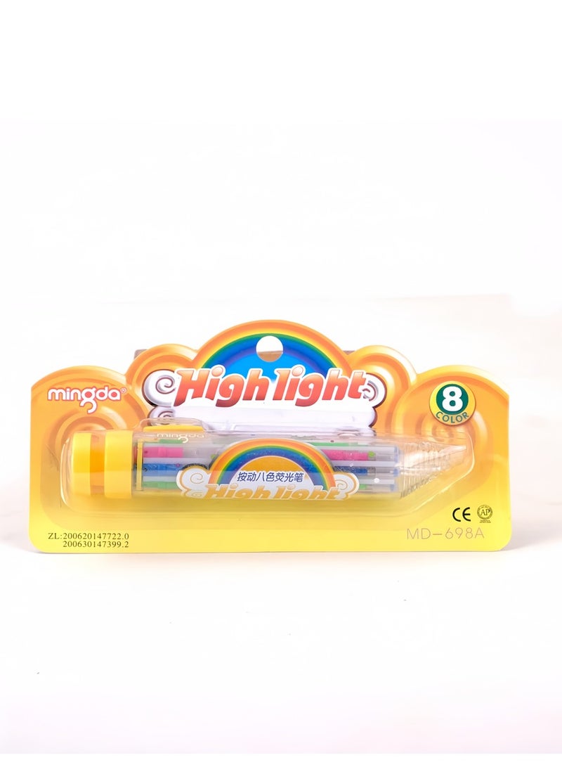 Mingda- Highlighter Ballpoint Pen 8 Color