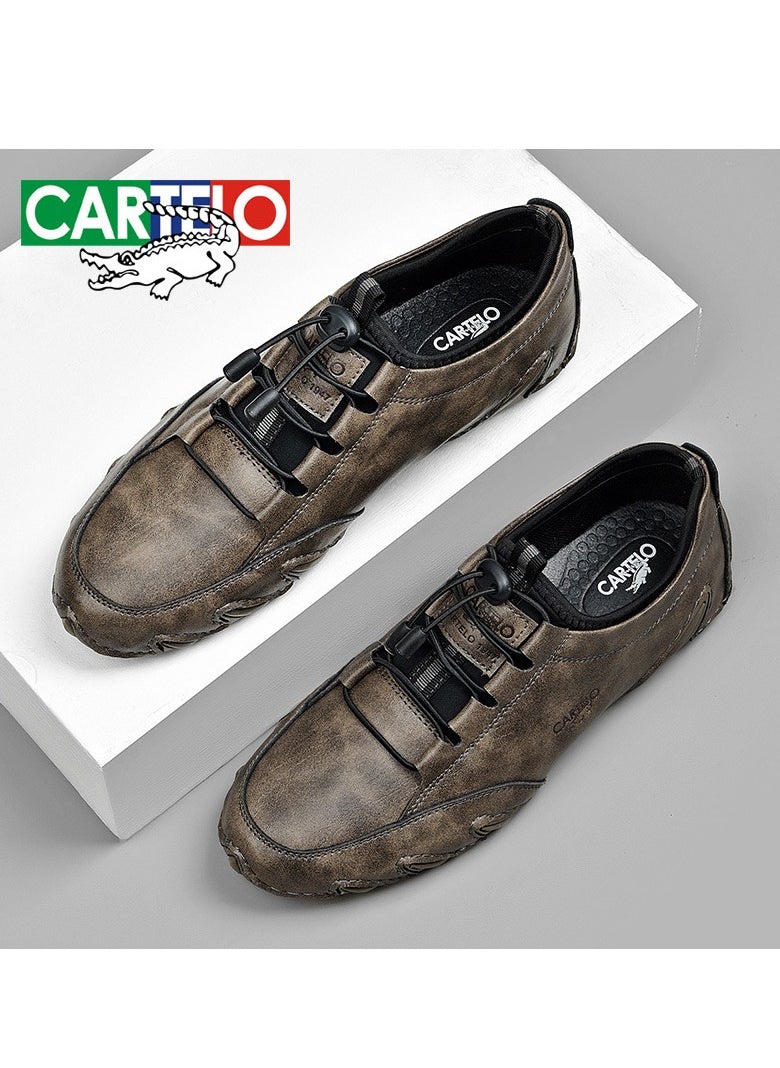 CARTELO Men's Golf Shoes, Casual Leather Shoes, Low Top Shoes  - Image 3