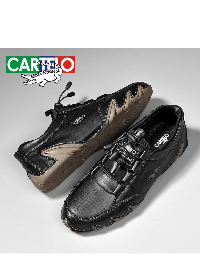 CARTELO Men's Golf Shoes, Casual Leather Shoes, Low Top Shoes  - Image 2