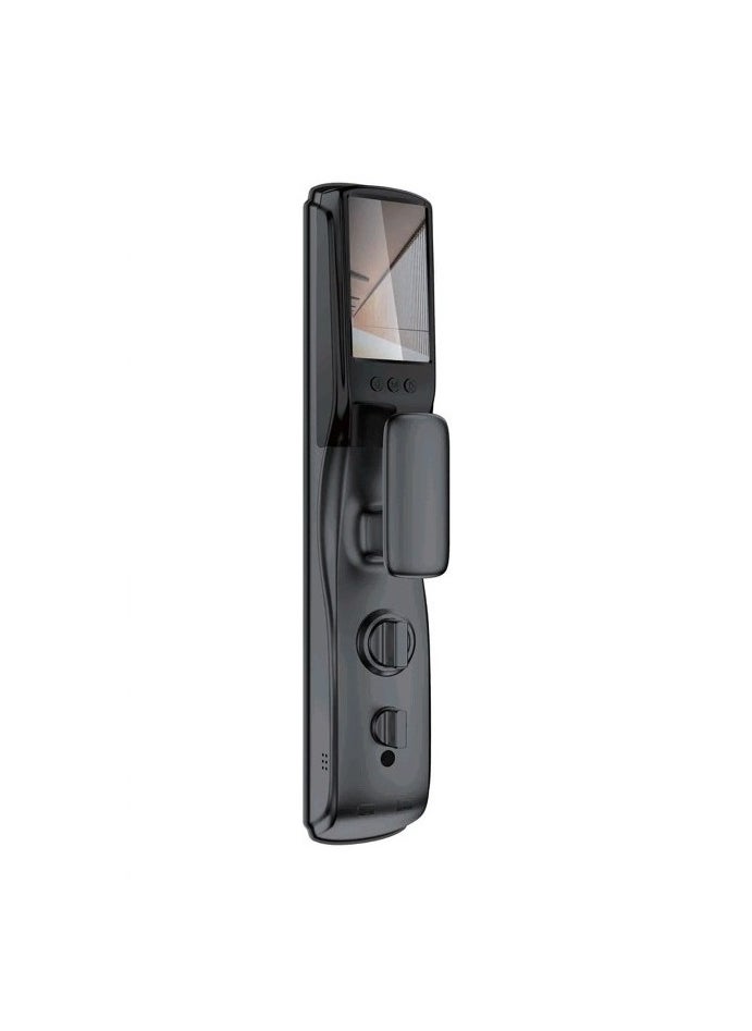 تويا قفل باب ذكي مزود بكاميرا وخاصية التعرف علي الوجوه Face ID - يعمل عن طريق البصمة او باسورد او تطبيق الهاتف او كارت مغناطيسي او مفتاح امان  - Image 3