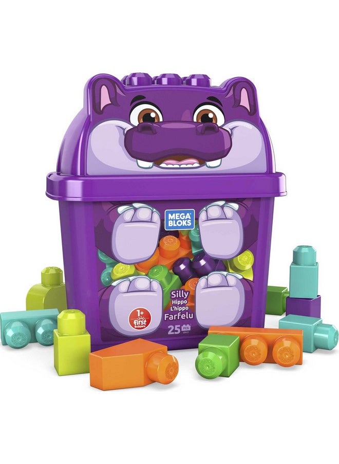 Mega Brands Mega Bloks First Builders Silly Hippo Grv21, Building Toys for Toddlers (25 Pieces)  - Image 1