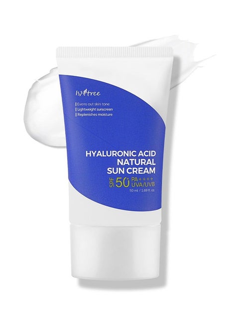 حمض الهيالورونيك الطبيعية واقية من الشمس ، واقية من الشمس SPF50 السلطة الفلسطينية + + ، حتى الجلد ضوء واقية من الشمس ، الرطوبة ، لجميع أنواع البشرة استخدام واقية من الشمس ، 50 مل / 1.69 فلوريدا .