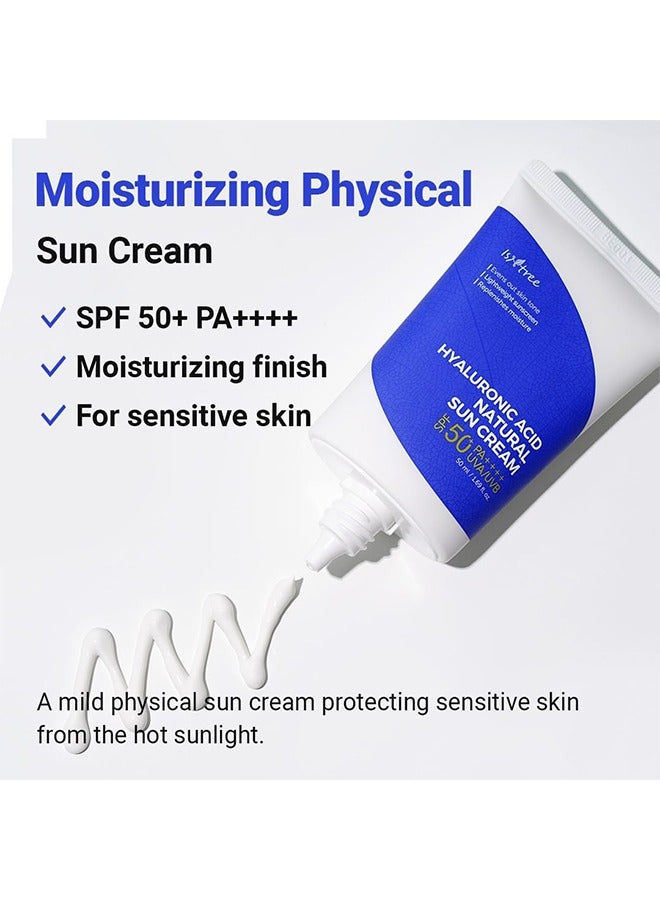 ايسنتري حمض الهيالورونيك الطبيعية واقية من الشمس ، واقية من الشمس SPF50 السلطة الفلسطينية + + ، حتى الجلد ضوء واقية من الشمس ، الرطوبة ، لجميع أنواع البشرة استخدام واقية من الشمس ، 50 مل / 1.69 فلوريدا . - Image 2