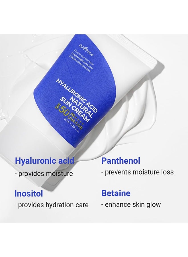 ايسنتري حمض الهيالورونيك الطبيعية واقية من الشمس ، واقية من الشمس SPF50 السلطة الفلسطينية + + ، حتى الجلد ضوء واقية من الشمس ، الرطوبة ، لجميع أنواع البشرة استخدام واقية من الشمس ، 50 مل / 1.69 فلوريدا . - Image 5