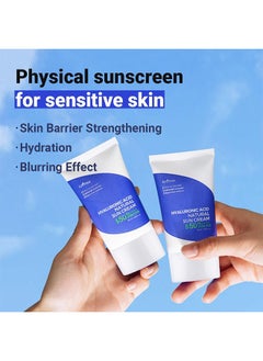 Hyaluronic Acid Natural Sun Cream, Suncream Spf50 Pa++++, Evens Out Skin Tone Lightweight Sunscreen and Replenishes Moisture, Suitable For All Skin Types with Sunscreen Cream, 50ml / 1.69 fl.oz - pzsku/Z0CB60BDEB41DC3FCF63FZ/45/_/1724467161/58ec2dad-68d2-462a-a3ce-741bc490368c