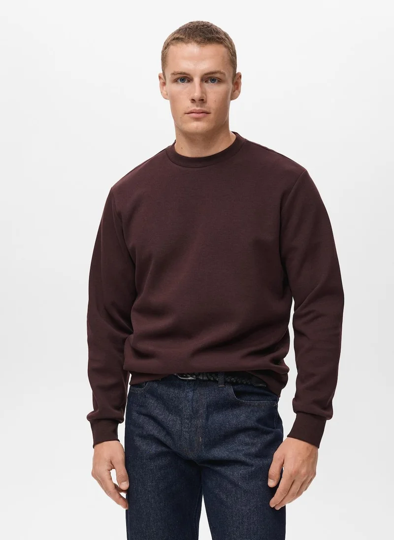 Mango Man Regular-fit cotton sweatshirt