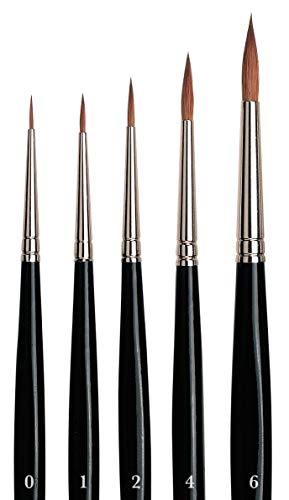 da Vinci Brushes 5359 da Vinci Watercolor Russian Red Sable 5359-5 Brush Set-Includes Series 36 Sizes 0, 1, 2, 4 & 6-Round Shape - Image 2