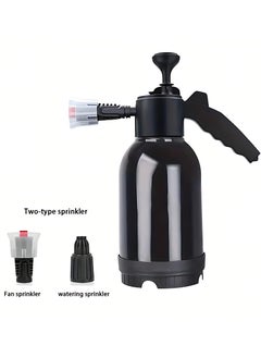 Portable Foam Bottle Sprayer 2L Car Hand Pump Pressure Foam Sprayer for Automotive Detailing, Black