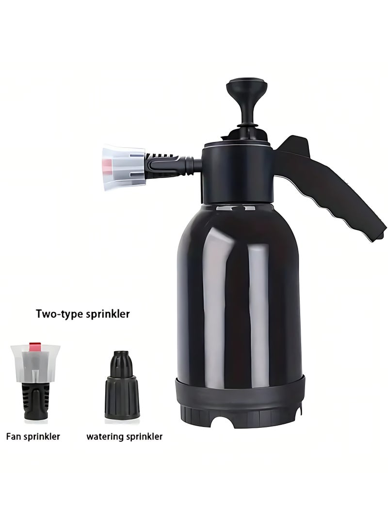 Generic - Portable Foam Bottle Sprayer 2L Car Hand Pump Pressure Foam Sprayer for Automotive Detailing, Black - Image 1