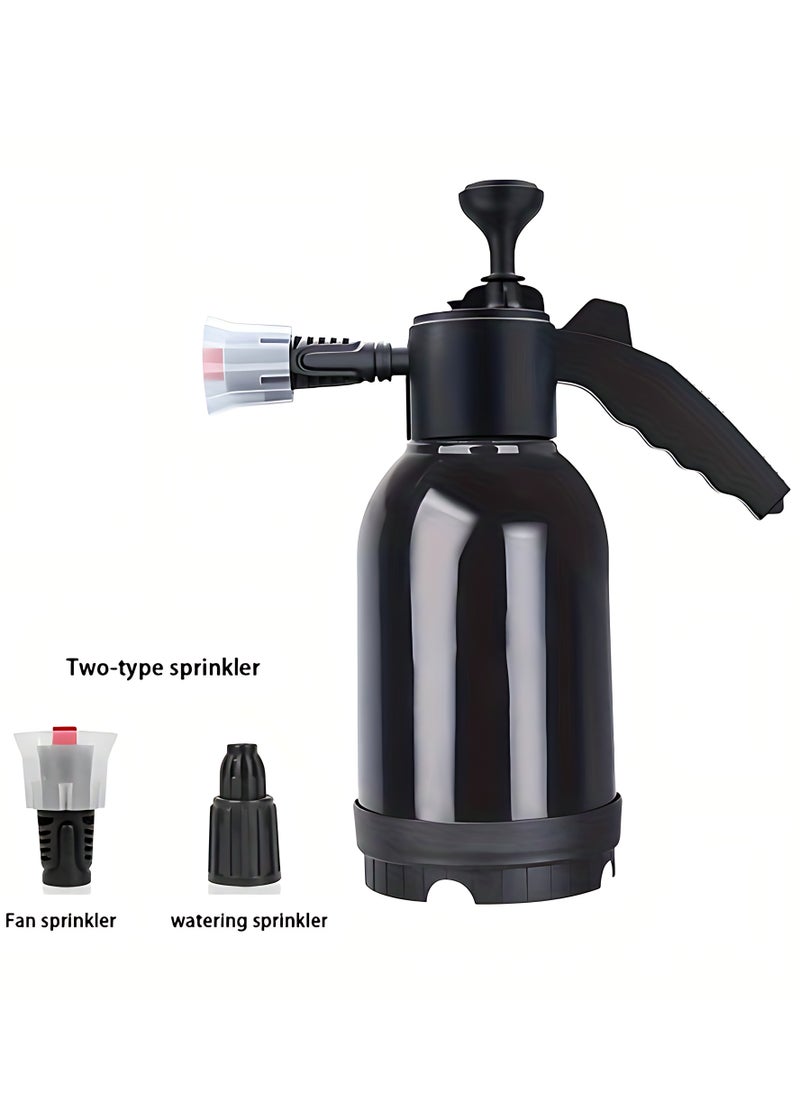Generic - Portable Foam Bottle Sprayer 2L Car Hand Pump Pressure Foam Sprayer for Automotive Detailing, Black - Image 1