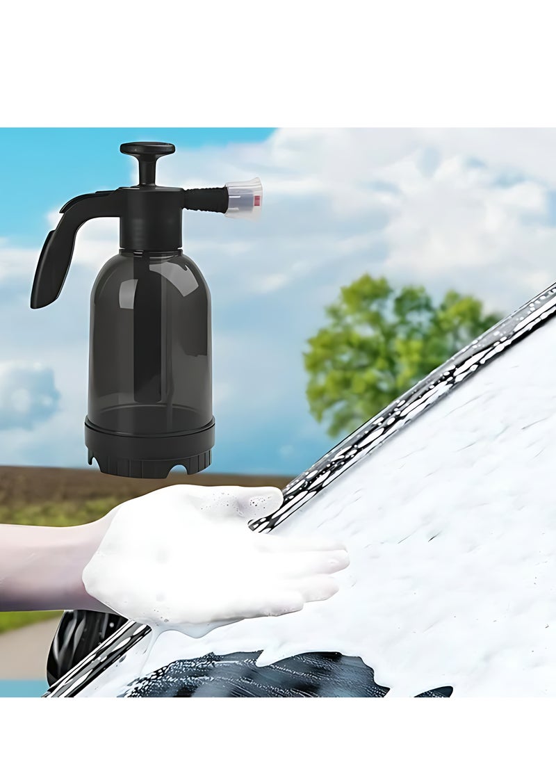 Generic - Portable Foam Bottle Sprayer 2L Car Hand Pump Pressure Foam Sprayer for Automotive Detailing, Black - Image 1
