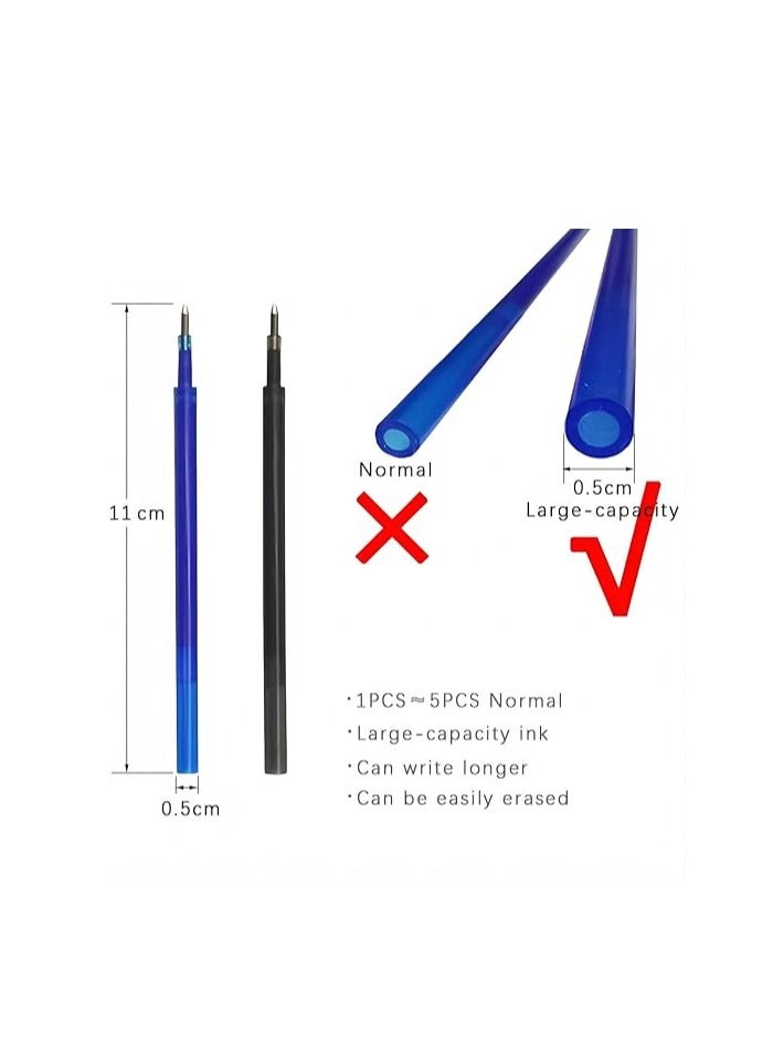 قلم حبر جاف قابل للمسح برأس رفيع ٠.٥ مم - عبوة من ١٢ قلمًا أزرق | كتابة سلسة، مسح سلس، للاستخدام في المدارس والمكتب - Image 3