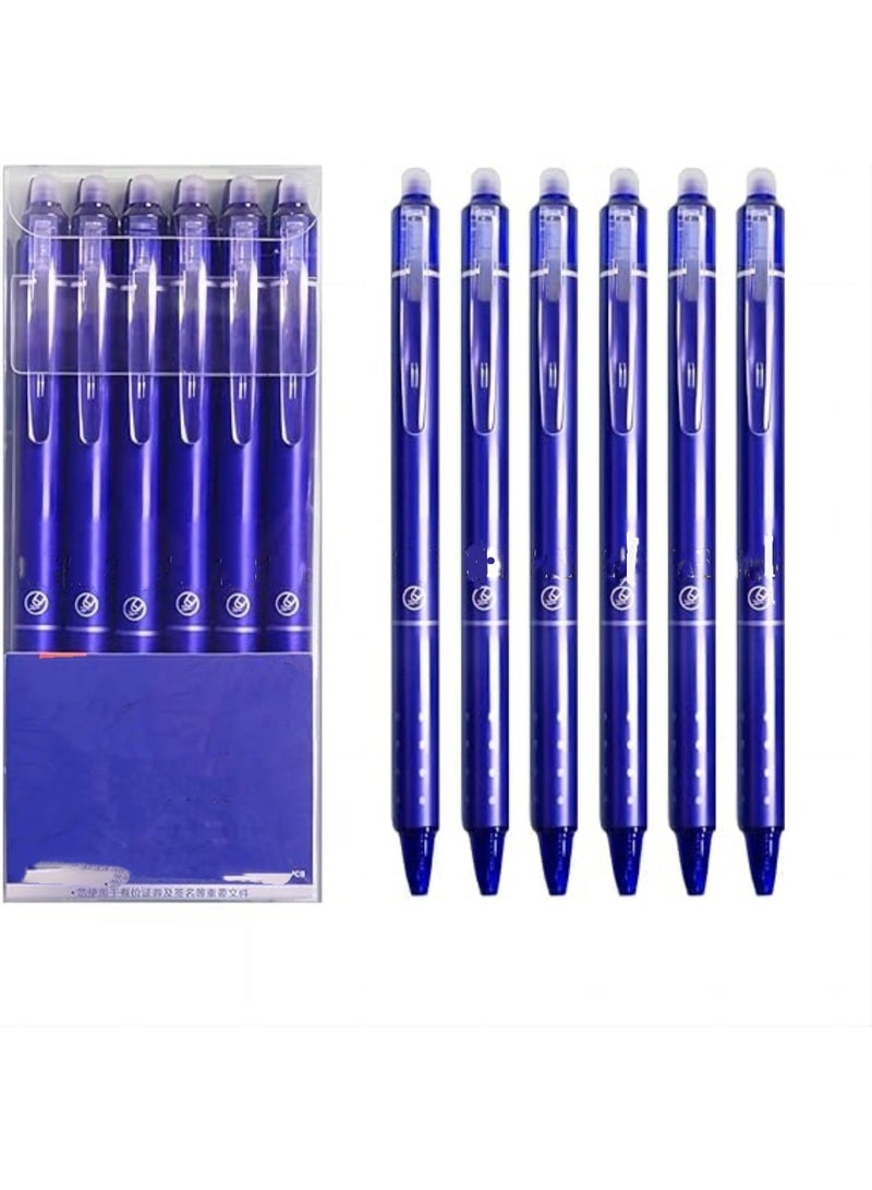 قلم حبر جاف قابل للمسح برأس رفيع ٠.٥ مم - عبوة من ١٢ قلمًا أزرق | كتابة سلسة، مسح سلس، للاستخدام في المدارس والمكتب - Image 1