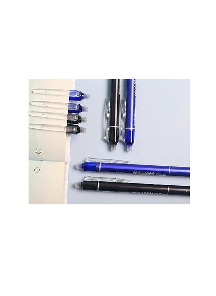 قلم حبر جاف قابل للمسح برأس رفيع ٠.٥ مم - عبوة من ١٢ قلمًا أزرق | كتابة سلسة، مسح سلس، للاستخدام في المدارس والمكتب - Image 2