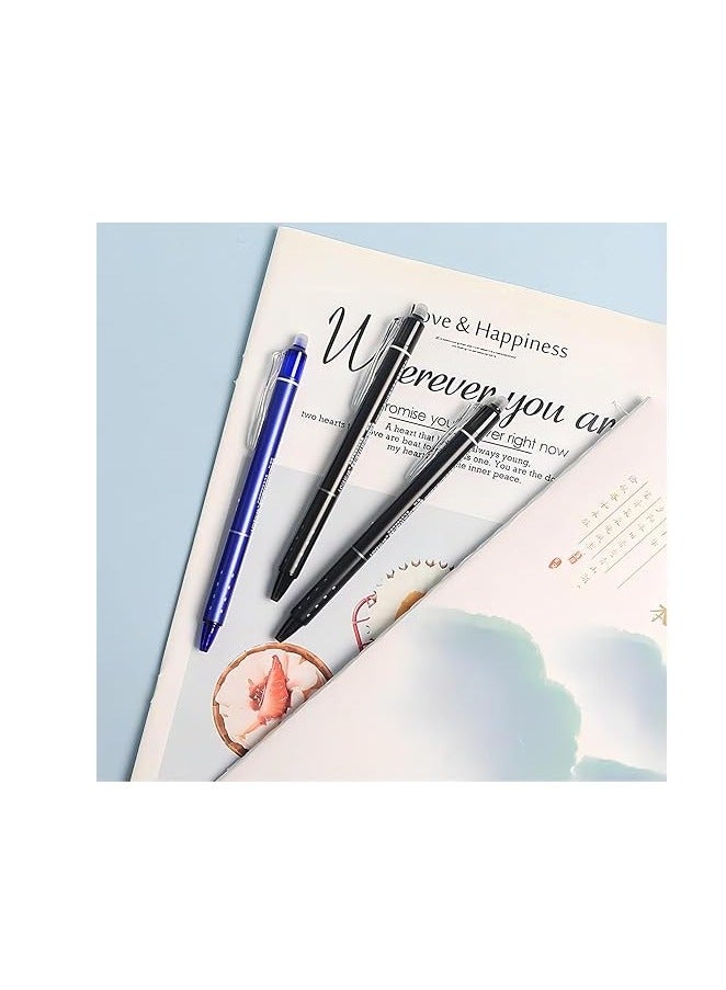 قلم حبر جاف قابل للمسح برأس رفيع ٠.٥ مم - عبوة من ١٢ قلمًا أزرق | كتابة سلسة، مسح سلس، للاستخدام في المدارس والمكتب - Image 4