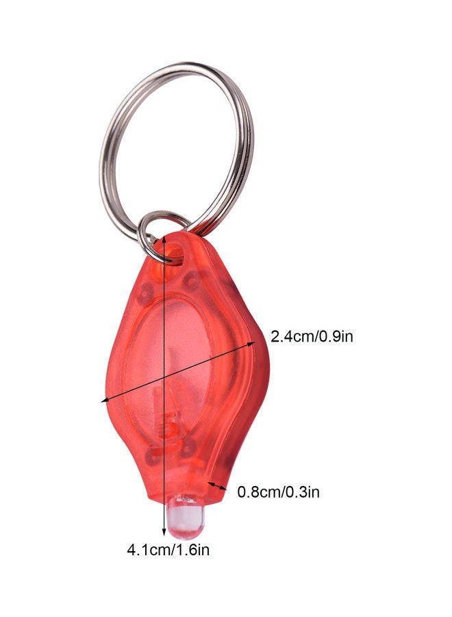 NIBEMINENT 10-Piece Key Ring With LED Light Red - Image 3