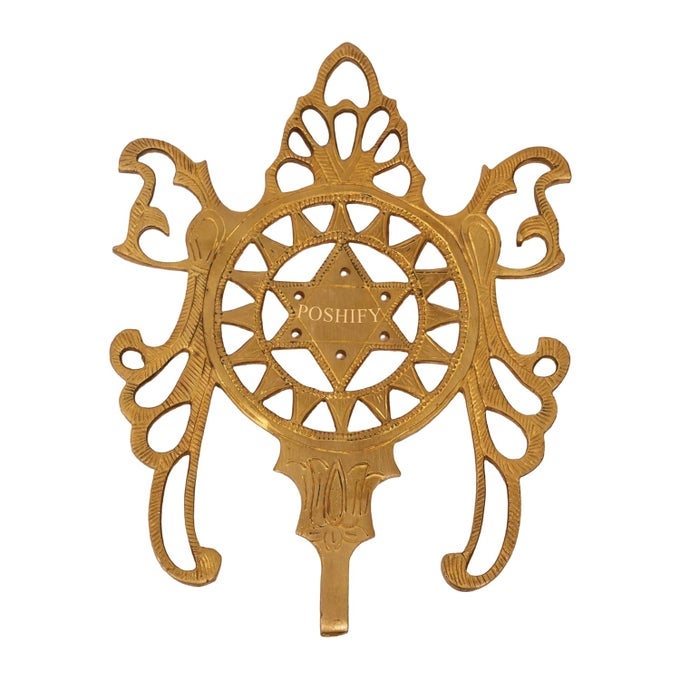 BRASS CHAKRA VAASTU DOORWALL HANGING FOR POSITIVE ENERGY VASTU SHASTRA SPIRITUAL GROWTH HOME DECOR DOOR HANGING VAASTU CORRECTION MEDITATION ACCESSORIES LIVING ROOM DECOR ENTRANCE