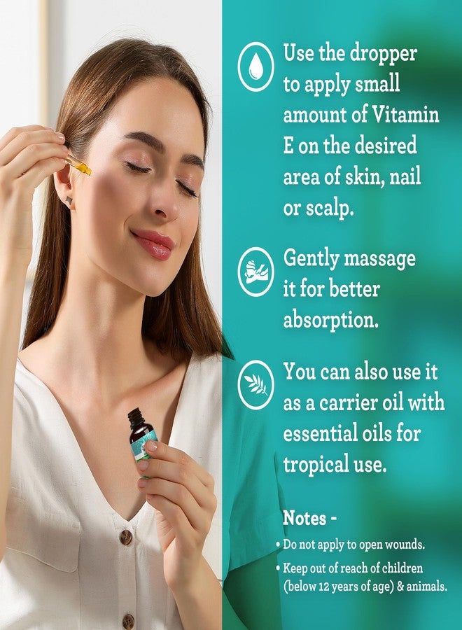 GuruNanda Vitamin E Oil, 2 Fl Oz Pure & Natural, 15,000 IU per Bottle, for Skin, Hair, Face, Nails & Scars, With Coconut Oil to Help Nourish & Moisture, Non-GMO & Vegan - Image 4
