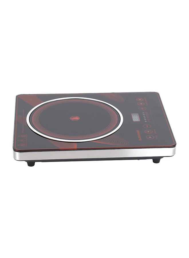 Olsenmark Digital Control Electric Infrared Cooker, Single Cooking Hob, Burner With Adjustable Temperature, Energy Saving/ Touch Control, 20 Settings, Stainless Steel Body and Tempered Glass Panel, 2 Years Warranty 2200 W OMIC2092M Black/Red - Image 2