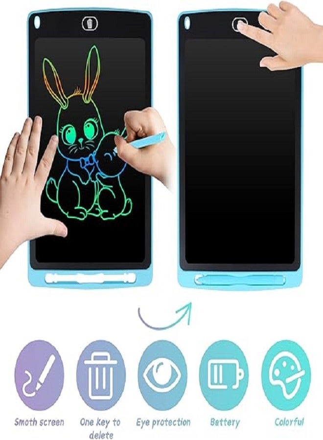 10 Inch LCD Writing Tablet for Kids, Colorful Doodle Board Drawing Pad for Kids, Electronic Drawing Board Erasable & Reusable, LCD Drawing Tablet for Kids  Toddler Toys Gifts - Blue - Image 3