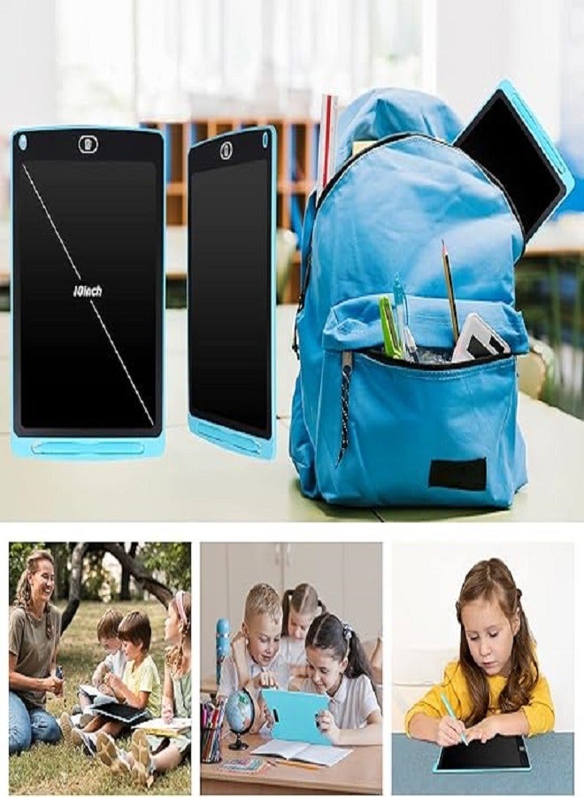 10 Inch LCD Writing Tablet for Kids, Colorful Doodle Board Drawing Pad for Kids, Electronic Drawing Board Erasable & Reusable, LCD Drawing Tablet for Kids  Toddler Toys Gifts - Blue - Image 4