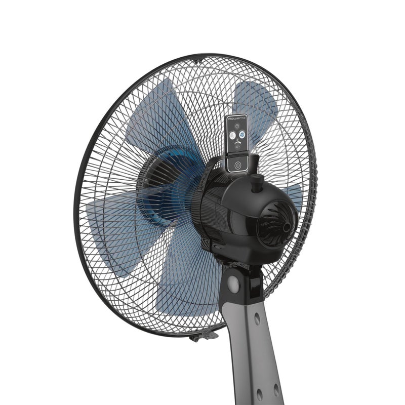 Rowenta, Desk Fan, Turbo Silence Table Fan with Remote, 18 Inches, Ultra Quiet Fan for Bedroom, Oscillating, Portable, 5 Speeds, Black, Indoor, VU2660 - Image 2