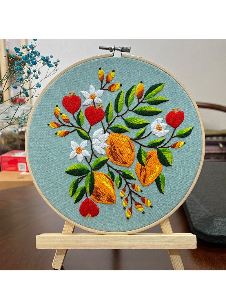 4-Piece Embroidery Starter Kit Blue/Green/Yellow/Beige - Image 2