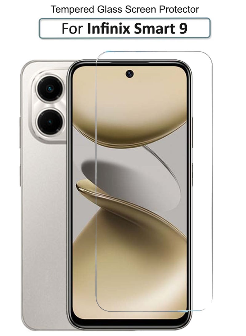 Infinix Smart 9 Tempered Glass Screen Protector – High Transparency, Delicate Touch, Anti-Explosion, Smooth Arc Edges, Easy Installation-Clear - Image 1