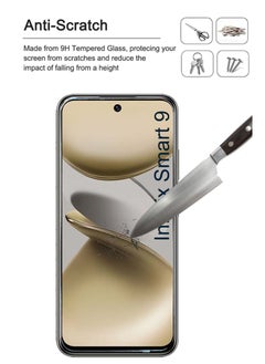 Generic Infinix Smart 9 Tempered Glass Screen Protector – High Transparency, Delicate Touch, Anti-Explosion, Smooth Arc Edges, Easy Installation-Clear  - Image 2