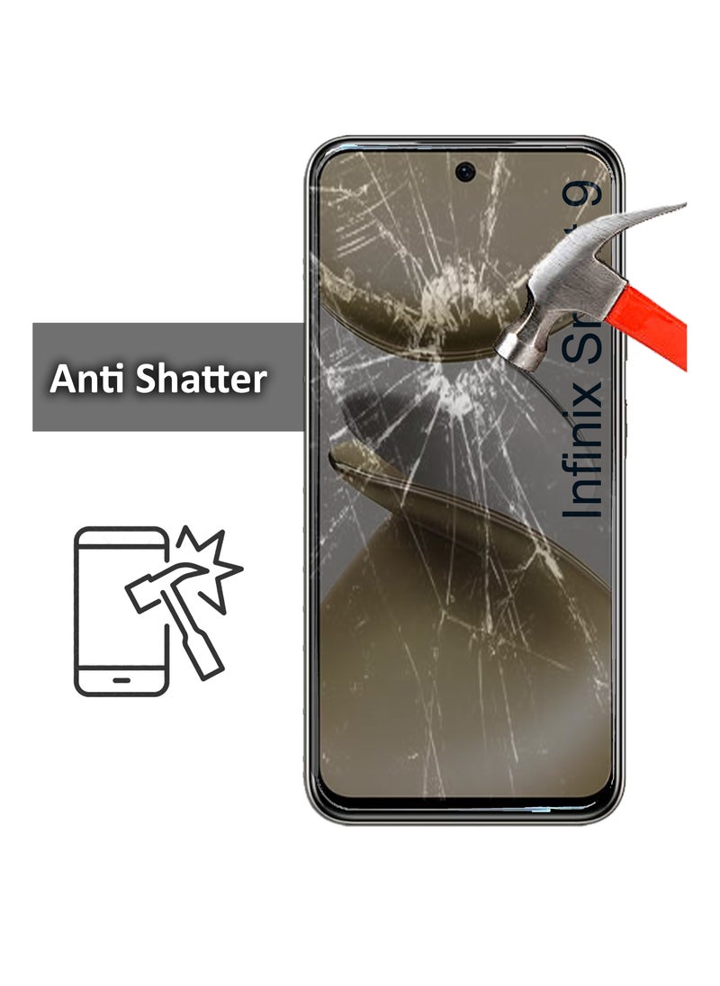 Generic Infinix Smart 9 Tempered Glass Screen Protector – High Transparency, Delicate Touch, Anti-Explosion, Smooth Arc Edges, Easy Installation-Clear  - Image 3