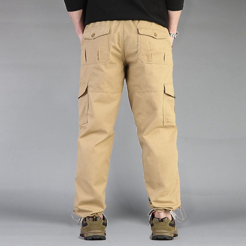 Men's Casual Cargo Pants Straight Leg Loose Multi-pocket - Image 3