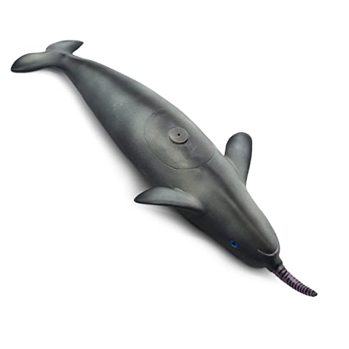 SmilerSmile Simulated Ocean Big Animal, One pc 15Inch Soft Filled Rubber Sea Educational Toys (Narwhale) - Image 5