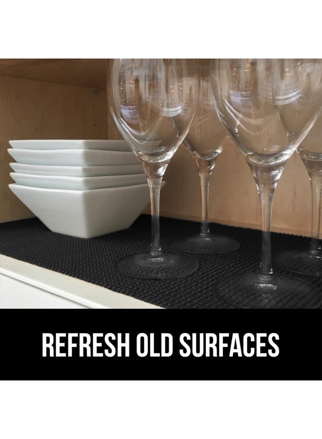 GORILLA GRIP powerGRIP Drawer Shelf and Cabinet Liner, Thick Strong Hold, Non-Adhesive Liners Protect Kitchen Cabinets and Cupboard, Bathroom Drawers, Easy Install, Breathable Mat, 12" x30', Black - Image 4