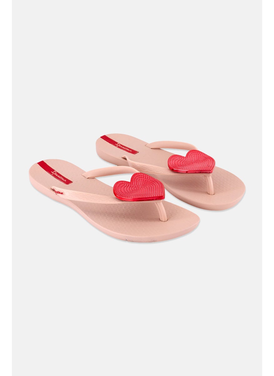 Ipanema Women Slip On Brand Logo Slippers, Light Pink  - Image 1