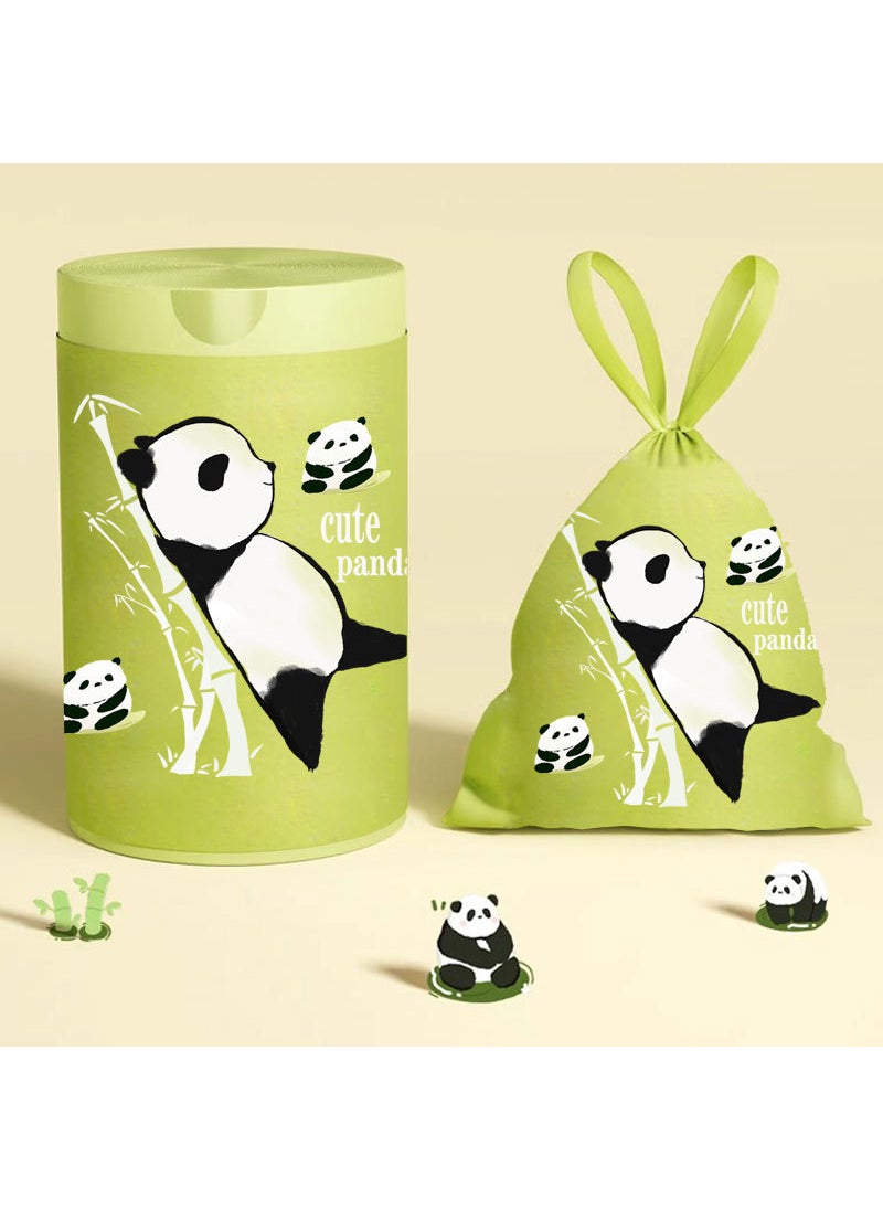Thickened Rabbit Print Garbage Bags with Drawstring Panda Thickened [Drawstring]] 