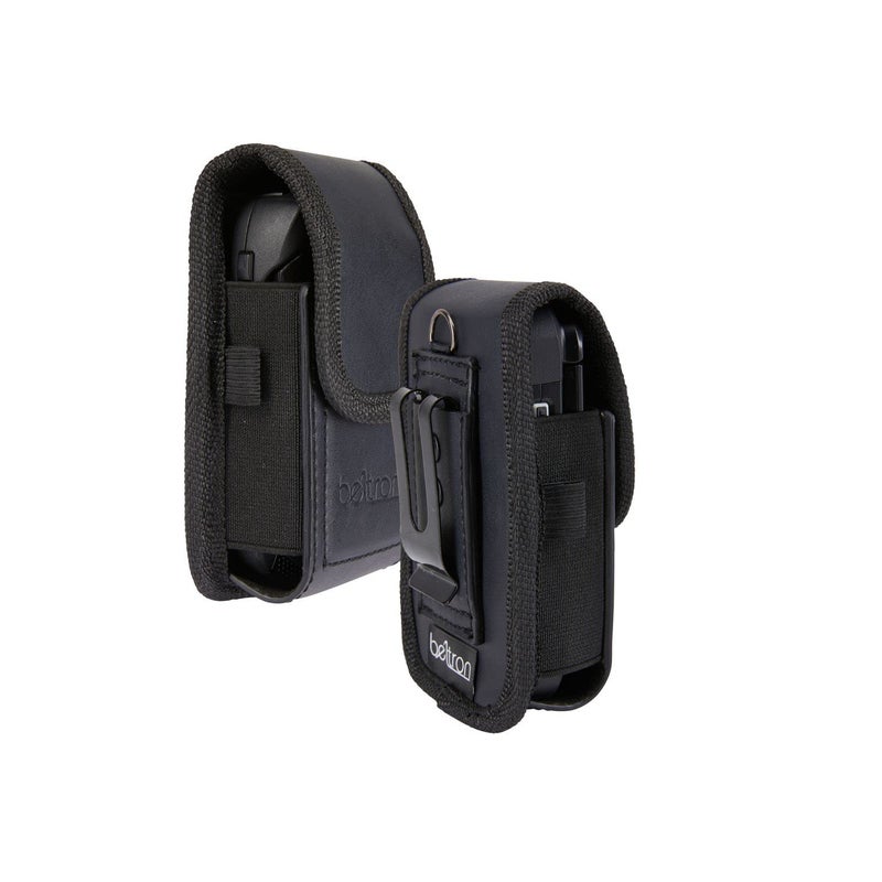 BELTRON حافظة هاتف قابلة للطي عالمية، حافظة جلدية عمودية من BELTRON لهاتف TCL Flip Pro، Flip 3، Alcatel Go Flip 4، Go Flip V، Cingular Flip 2، Nokia 2720V والمزيد (حلقة حزام، مشبك حزام معدني وإغلاق مزدوج مغناطيسي) - Image 1