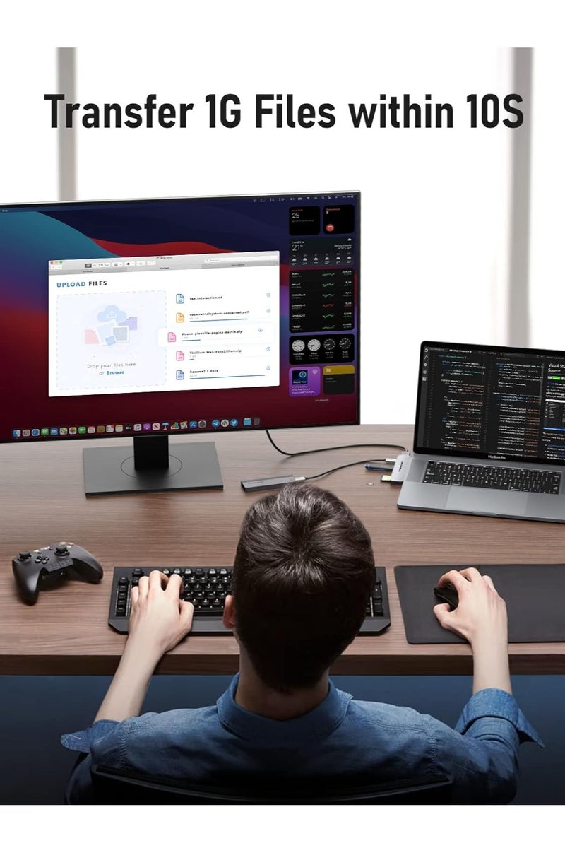 ليموريلي موزع USB C لأجهزة MacBook Pro/Air 2025-2018 M1 M2 M3 M4 13" 15" 16"، موزع محول متعدد المنافذ 7 في 2 مع دونجل Mac مع HDMI بدقة 4K، 3 منافذ USB 3.0، SD/TF 3.0، 100 واط PD 40Gbps Thunderbolt 3/4 - Image 4