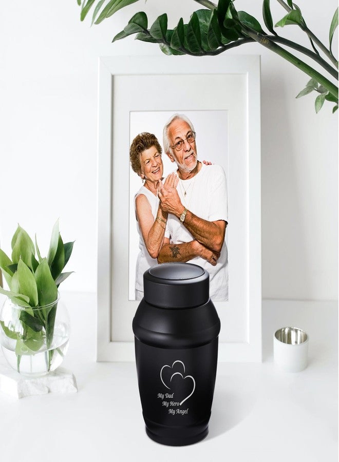 LINES ARTE 5.7 Inches Medium Urn for Human Ashes Adult Male,Black Cremation Urns for Ashes for Men,Urns for Dad - Image 5
