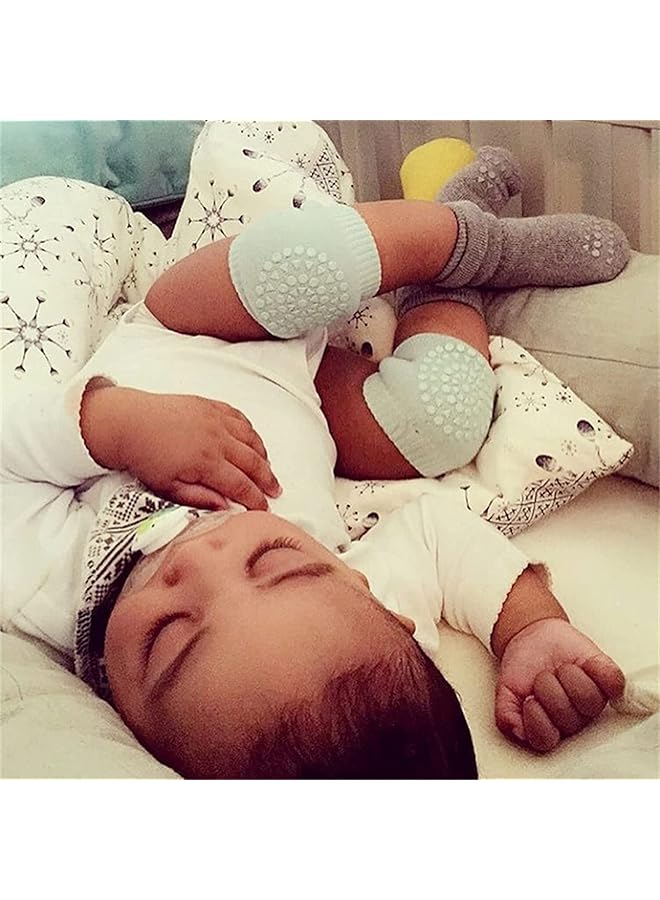 زوجان من وسادات الركبة للأطفال أثناء الزحف، وسادات الزحف لحماية ركبة الطفل وواقي الساق المضاد للانزلاق للأطفال من الجنسين أثناء الزحف والمشي، فكرة هدية (اللون وردي، المقاس عالمي) - Image 3