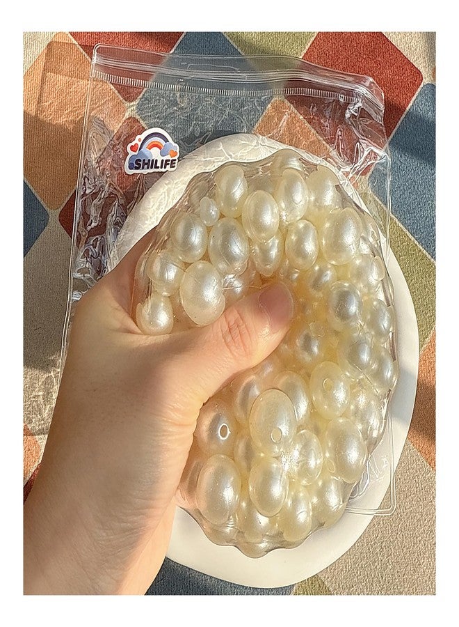 SHILIFE Taba Squishy,Stress Ball,Kawaii Squishies PVC Toys,Stress Relieving Fur Ball OPP Packaging Gifts|Squishy Fidget Toys for Anxiety&Relaxation|Perfect Desk Accessory for Adults (Pearl Color) - Image 3