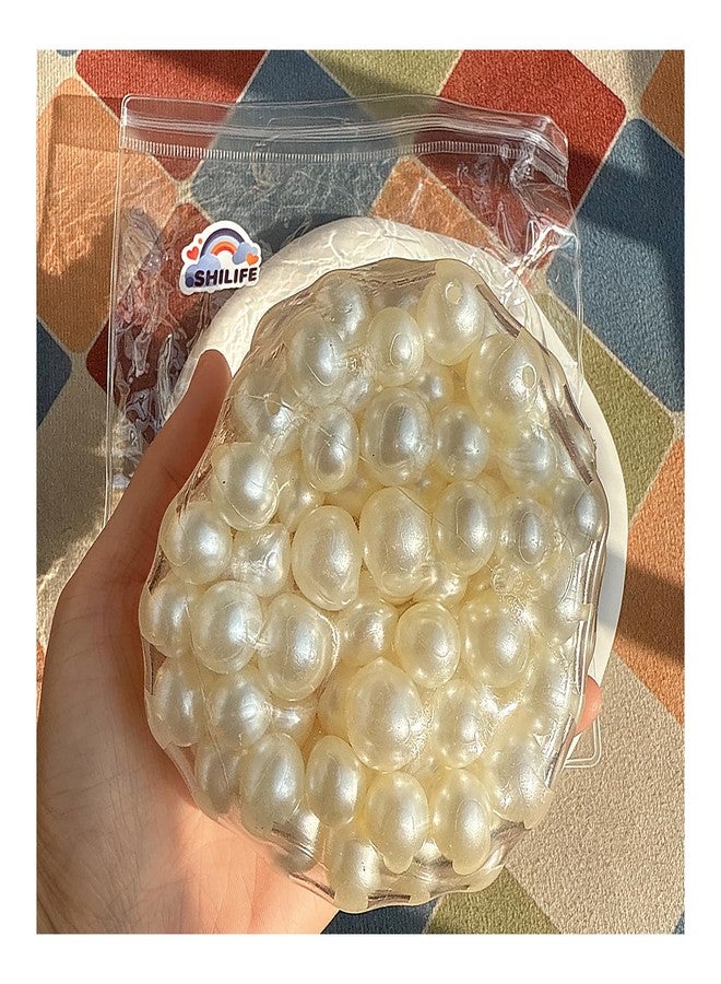 SHILIFE Taba Squishy,Stress Ball,Kawaii Squishies PVC Toys,Stress Relieving Fur Ball OPP Packaging Gifts|Squishy Fidget Toys for Anxiety&Relaxation|Perfect Desk Accessory for Adults (Pearl Color) - Image 1