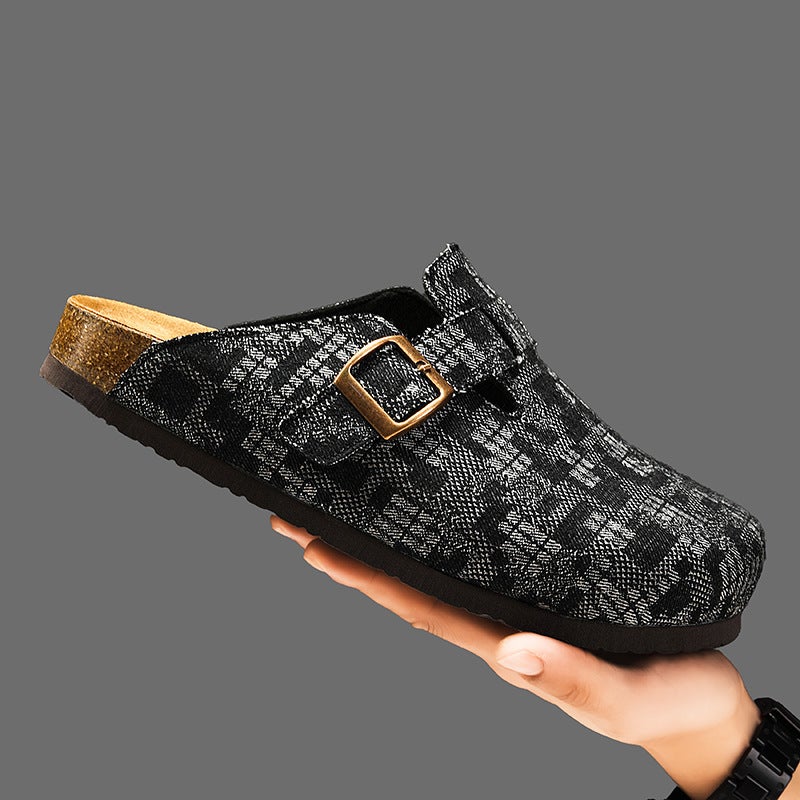 أزواج شعبية الشتاء Birkenstock-النمط الأحذية، الرجال مغلقة إصبع القدم كورك-سولد الحذاء، النساء كوريا-النمط المألوفة في الهواء الطلق نصف الحذاء - Image 4